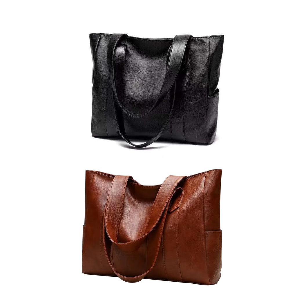 Bolsa Tote de Hombro Gran Capacidad – Cuero Suave para Mujer