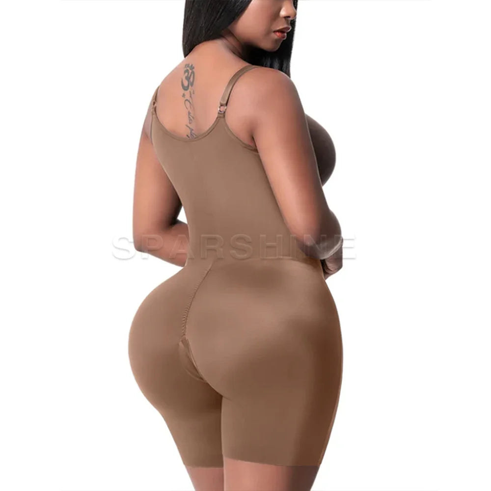 Faja Colombiana Mid Thigh con Bra Integrado – Control Abdominal para Uso Diario