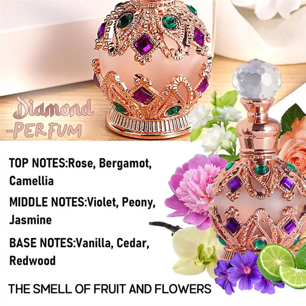 Perfume Árabe para Mujer – Bouquet Floral con Rosa, Jazmín y Vainilla