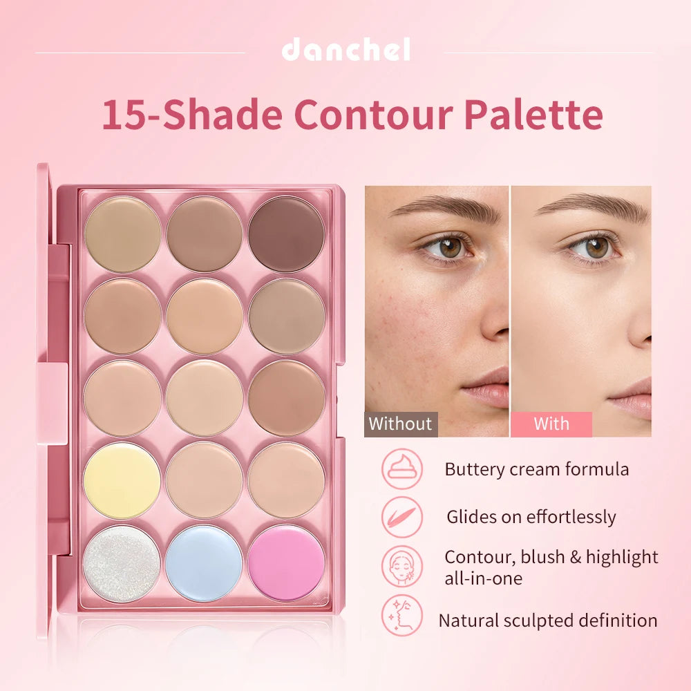 Kit de Maquillaje Completo 8 en 1 – Sombras, Contorno, Rubor, Labial y Más