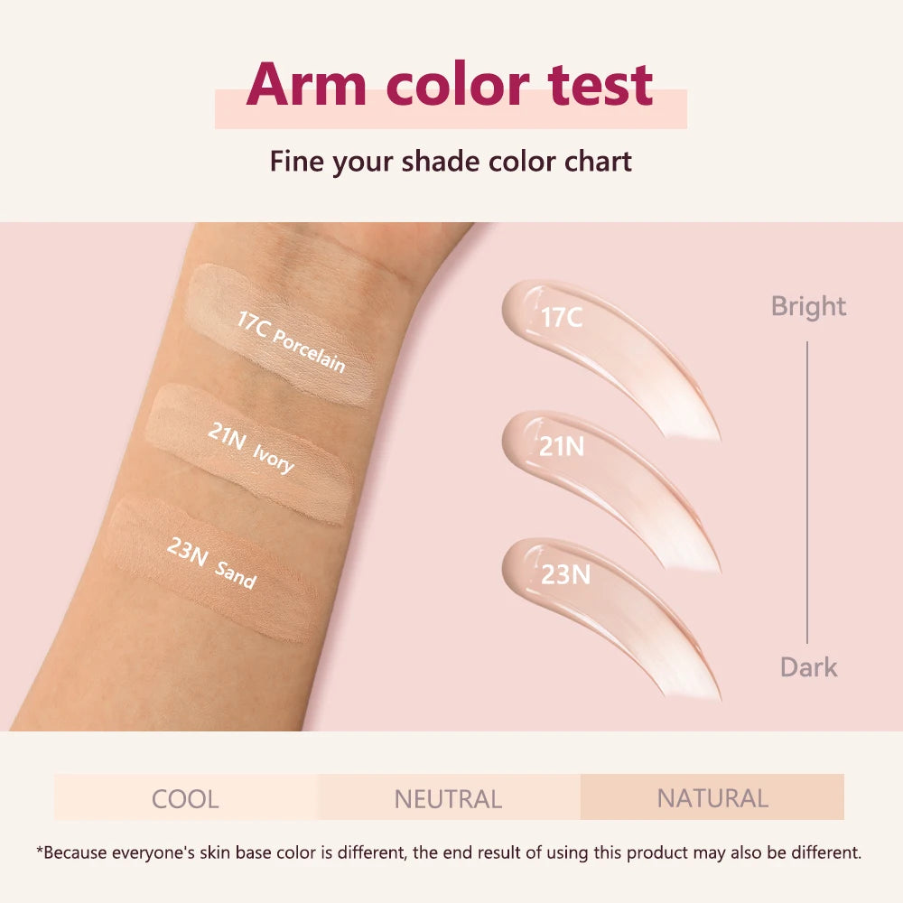 Korean Makeup Clear Soft Cushion Foundation Fit Full Coverage Waterproof Long-lasting Concealer Long-lasting Makeup