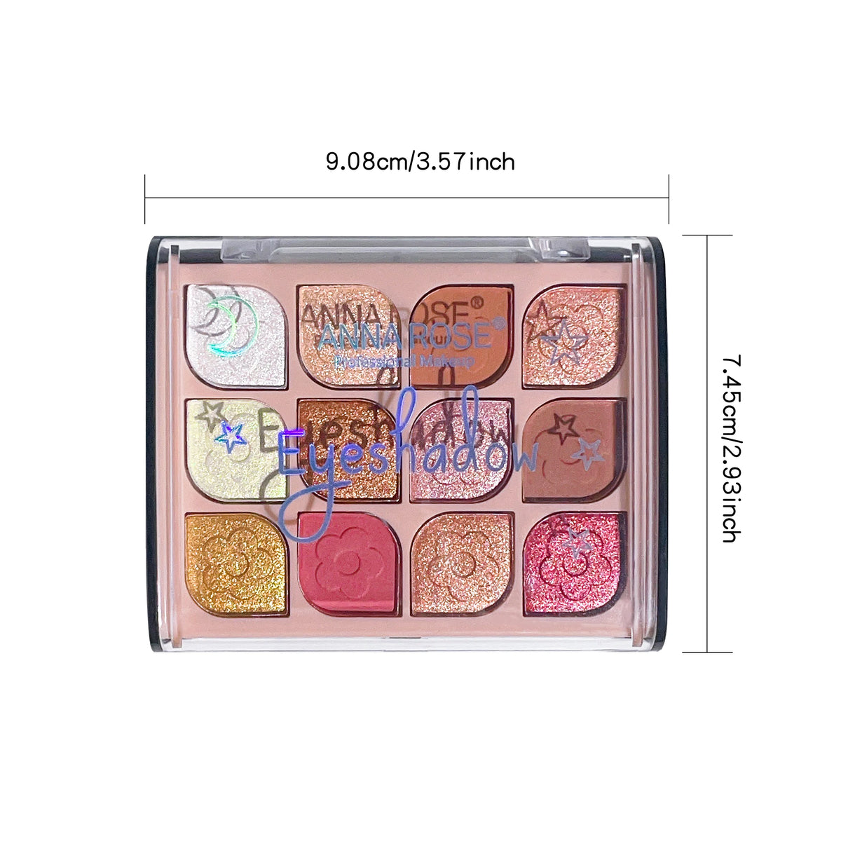 Paleta de Sombras Coreana 12 Colores – Tonos Tierra y Perla para Look Natural