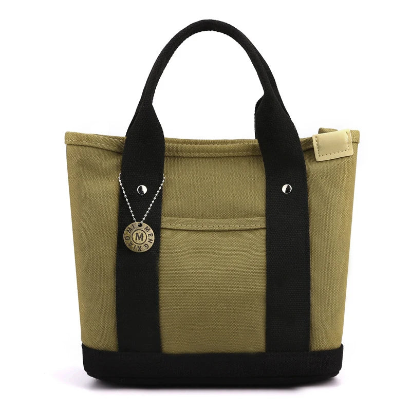 Bolsa Tote de Lona Gran Capacidad – Multiusos para Lunch, Compras y Más