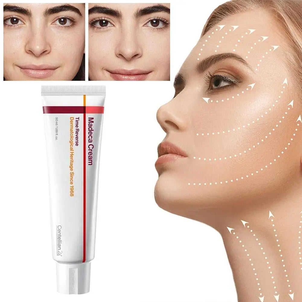 Korean Centella Asiatica Face Cream 50ml Madeca Time Reverse Anti-Aging Moisturizer Reduces Wrinkles Firms Lightweight Daily