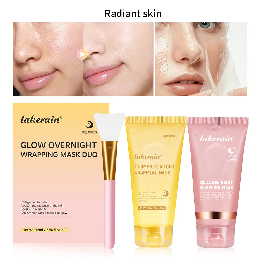 Korean Deep Collagen Mask Peel Off Mask Face Anti Wrinkle Lifting  Skin Care Masks Bio Pack Night Wrapping Woman Overnight Skin