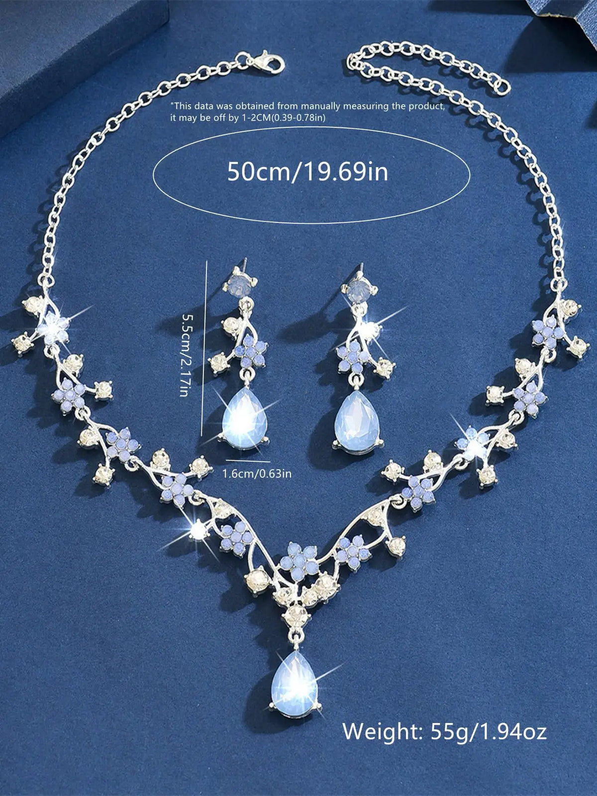 Set de Aretes y Collar Floral – Joyería Elegante para Mujer