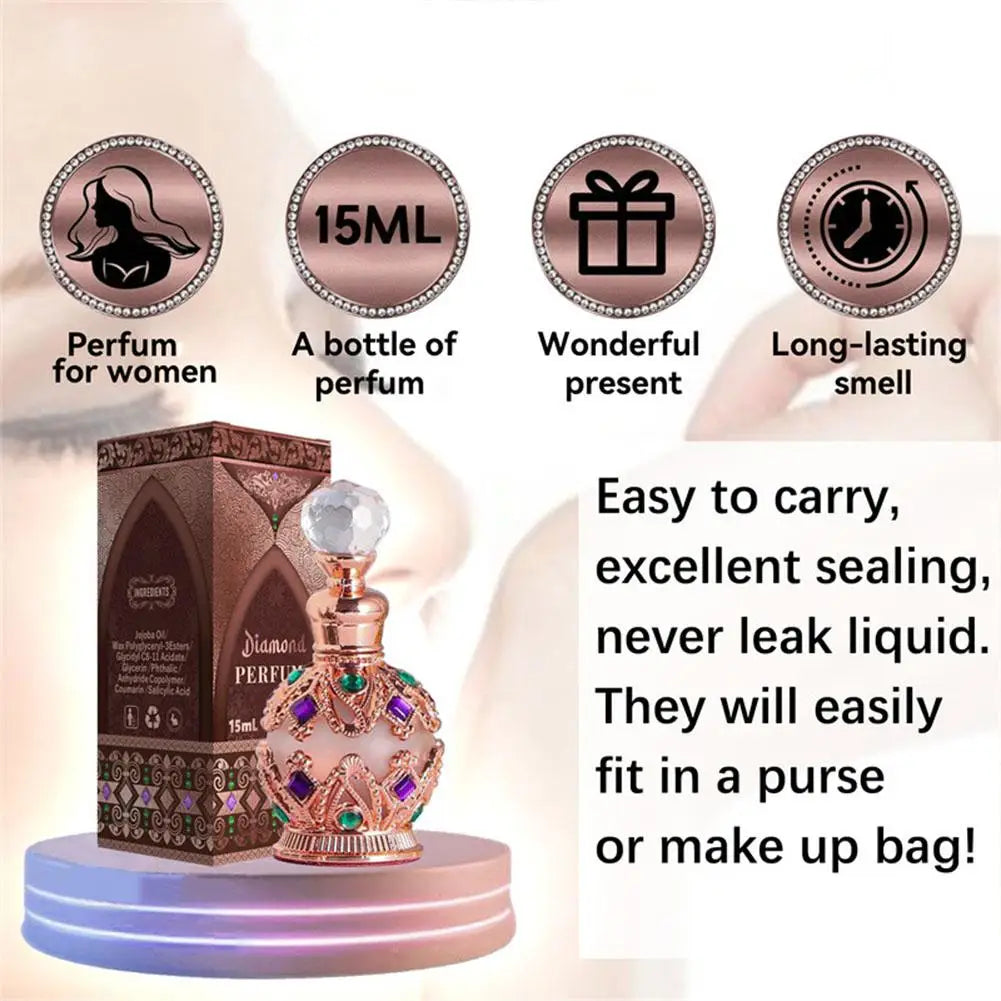 Perfume Árabe para Mujer – Bouquet Floral con Rosa, Jazmín y Vainilla