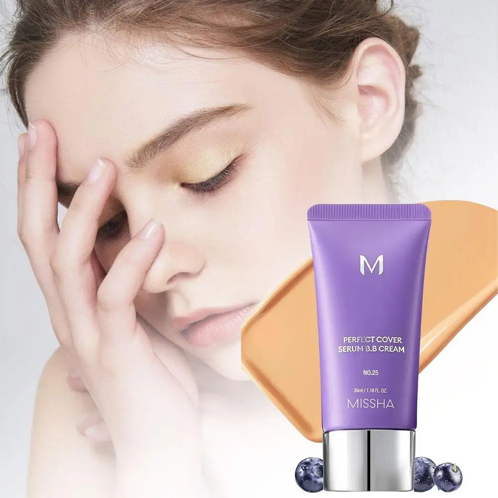 Korean Korea Bb Cream Foundation Perfect Cover Concealer Waterproof Hyaluronic Acid Color Correcting Natural and Snug Fit