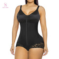 Fajas Colombianas Shapewear Bodysuit With Zipper Bra Women Body Shaper Tummy Control Girdles High Compression Garment Slimming