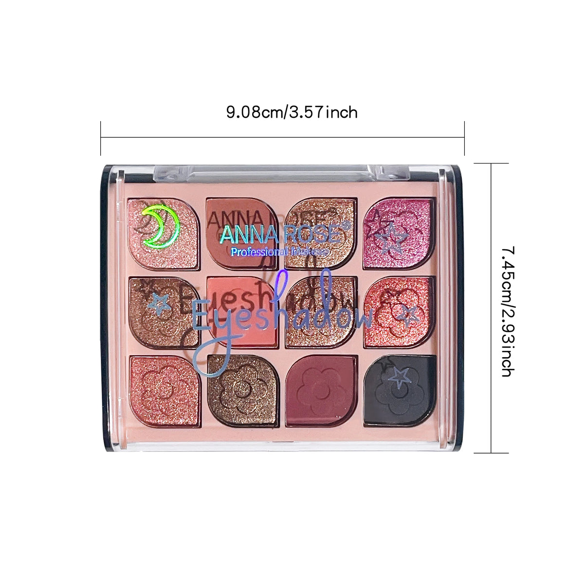 Paleta de Sombras Coreana 12 Colores – Tonos Tierra y Perla para Look Natural