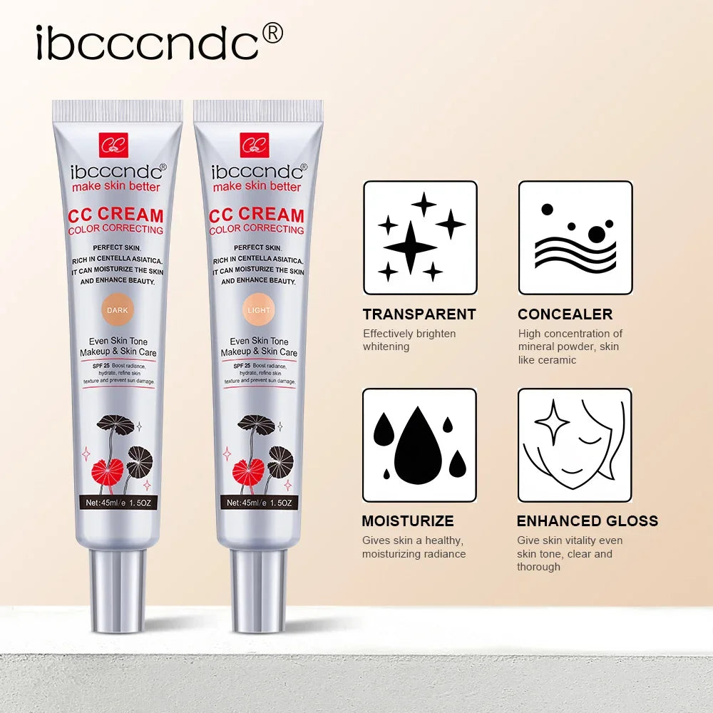 CC Cream Coreana con Centella Asiática 45ml – Cobertura Natural y Luminosa