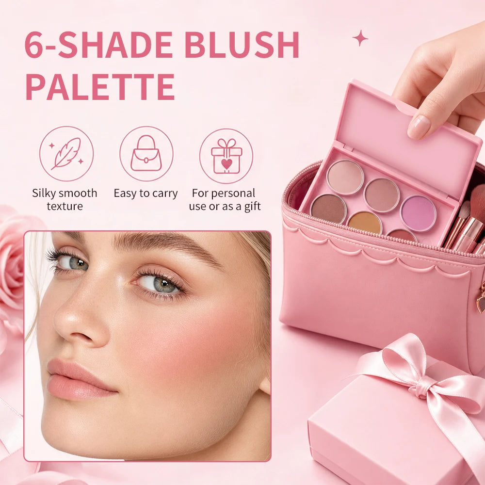 Kit de Maquillaje Completo 8 en 1 – Sombras, Contorno, Rubor, Labial y Más