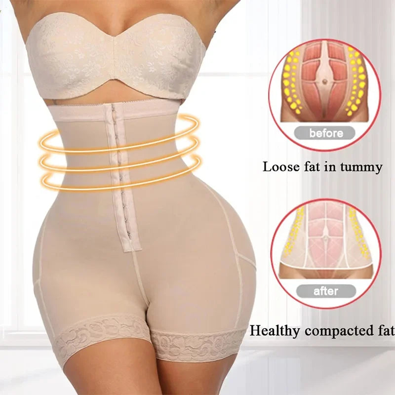 Fajas Colombianas Butt Lifter Shapewear High Waist Tummy Control Panties Waist Trainer Body Shaper